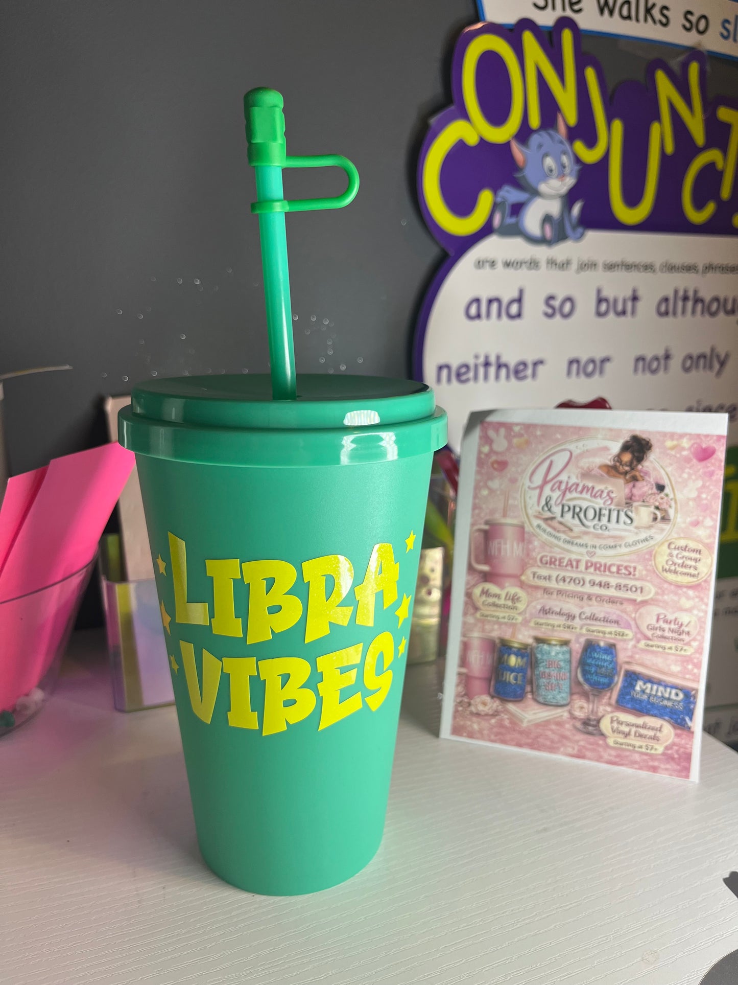 Funny Zodiac Cup with Straw | Personalized Aesthetic Zodiac Cup