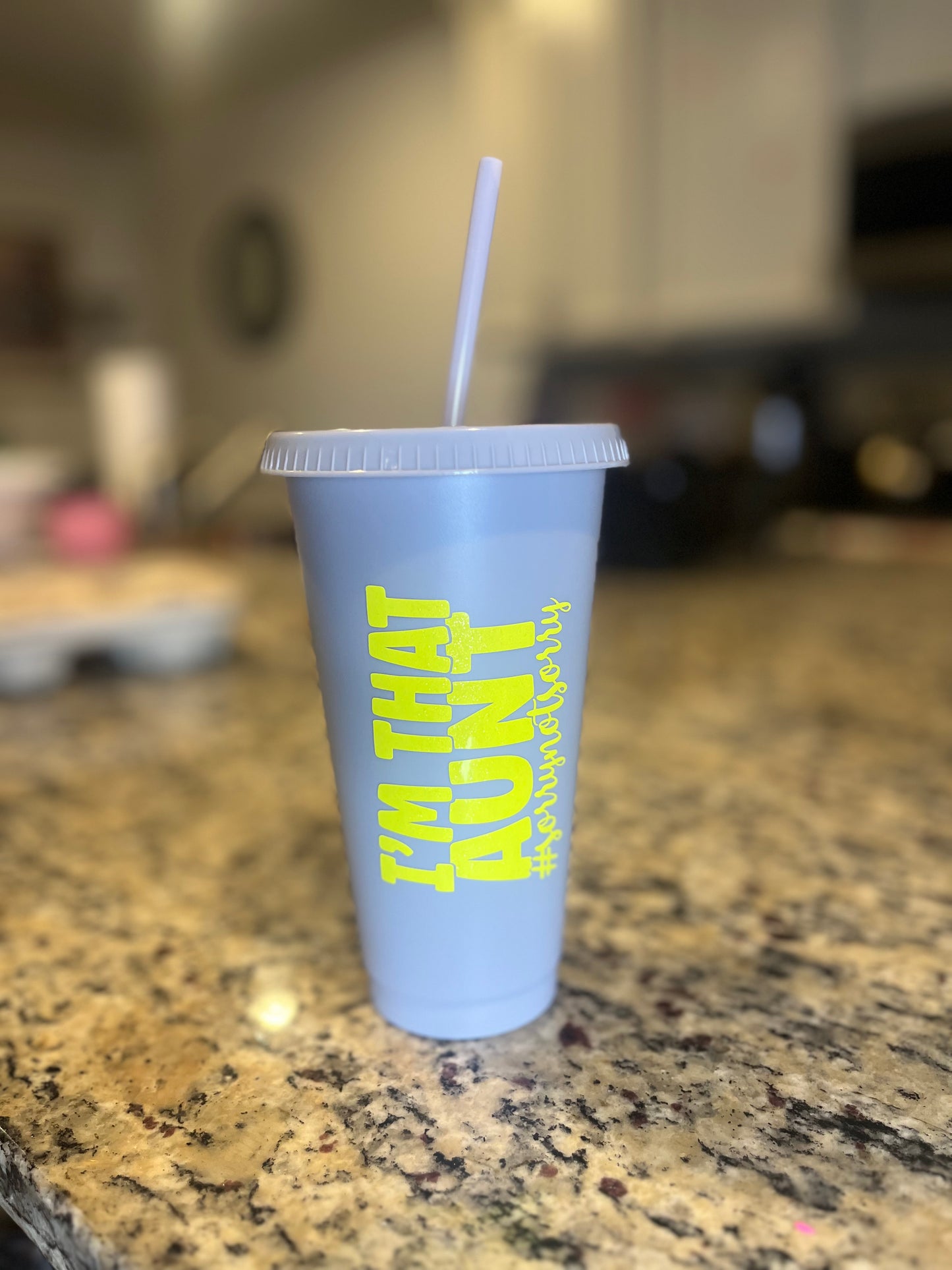 Custom Mom Life cup with Straw & Lid