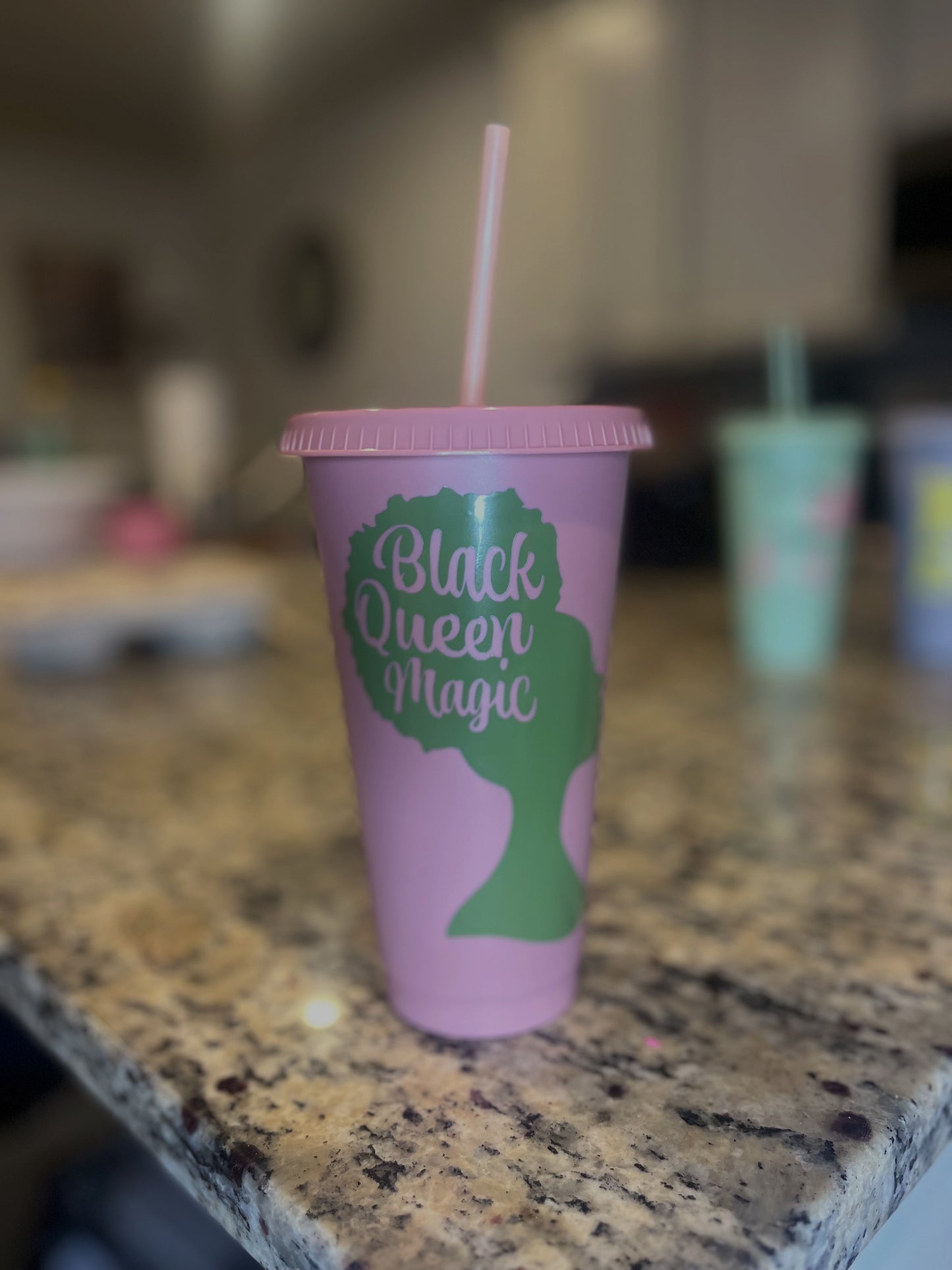 Custom Mom Life cup with Straw & Lid