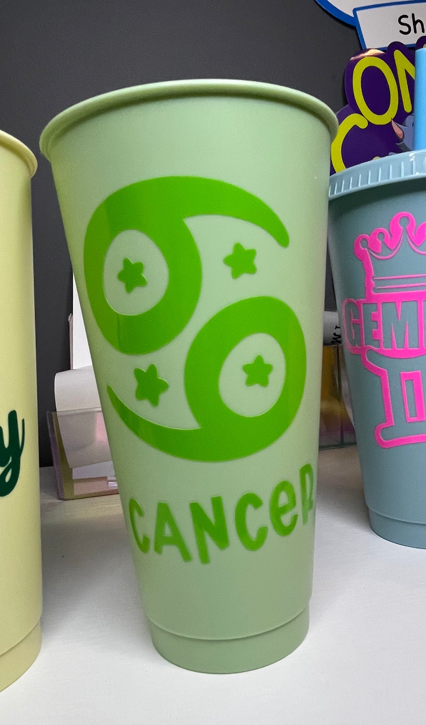 Funny Zodiac Cup with Straw | Personalized Aesthetic Zodiac Cup