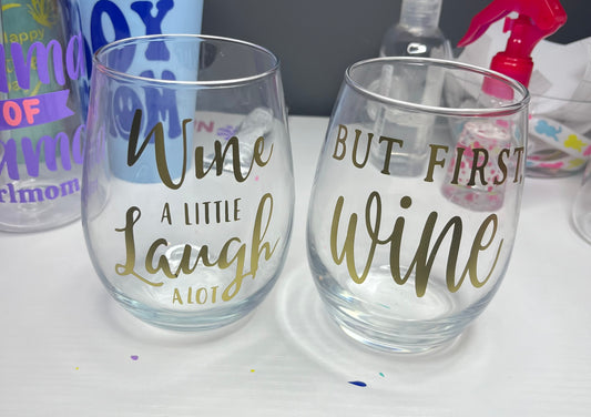 Custom Wine Glass Bunde